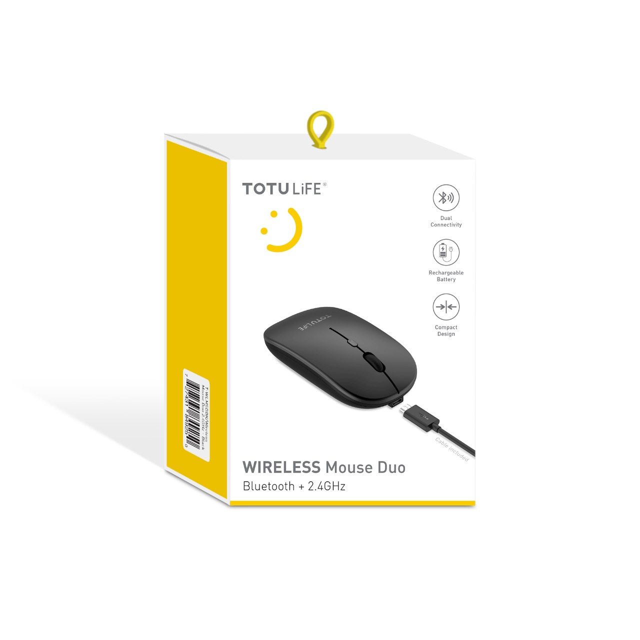 Rechargeable WL Mouse Duo BT/2.4GHz – Black - TOTULiFE